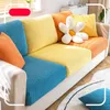 Chair Covers Solid Color Sofa Seat Cover Winter For Living Room Couch Elastic Stretch Sectional Cubre Protector