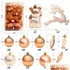 Juldekorationer 30 st ornament Bright Ball Gift Package Set Window Decoration Colorf Hanging Tree Pendant Drop Delivery Home GA DHXBN