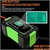 6A 12V bilbatteriladdare Motiv AGM Gel bly-syra PSE-reparation för motorcykel LCD Display Drop Ship Leverans DH6OY