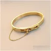 Bangle European And American Jewelry Chain Handcuff Style Buckle Adjustment Bracelet Titanium Steel Plating 2022 Korea Drop Delivery B Dha9V