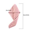 Towel 1 Pcs White Waffle Fabric After Shower Hair Drying Wrap Quick Dry Hat Cap Turban Head Bathing Tool