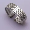 Cinturino in acciaio inossidabile di alta qualità Bracciale in argento con estremità curva 16mm 18mm 20mm 22mm 24mm Cinturino solido per orologi di marca da uomo new295l