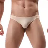 4PCS Lots Sexy Herren Unterwäsche Suspensorium Ultra Dünne Eis Seide Mini Briefs Calcon Homme Homosexuell Höschen Calzoncillo Hombre Slip thongs X0185W