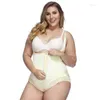 Women's Shapers Firm Plus Size Trainer For Women Lace Slimming Bodysuits Tummy Control Push Up Super Zipper Three Layer Shapewear