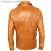 Men's Fur Faux Fur Men Leather Jacket 100% Cowhide / Oil Waxed Sheepskin Soft Genuine Leather Jacket Man Skin Coat Autumn Male Clothing Winter LJ201029 L230913