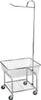 Storage Baskets Rolling Laundry Cart with Hanging Bar Chrome Finish 230912