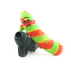 Colorful Silicone Pipes Banana Cucumber Monster Design Style Metal Filter Porous Screen Bowl Portable Herb Tobacco Cigarette Holder Smoking Handpipes DHL