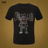 NOVO ESTILO Phillip Plain Men Camisetas Designer PP Crânio Diamante Camiseta Manga Curta Dólar Brown Bear Marca Tee Crânios de Alta Qualidade Camiseta Tops SP2097