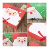 Cadeau cadeau Réveillon de Noël Big Box Santa Claus Fairy Design Kraft Papercard Présent Party Favor Activité Rouge Vert Cadeaux Paquet Boîtes Dr Dhzyr