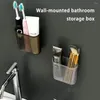 Set di accessori da bagno Custodia per riporre spazzole Supporto da parete autoadesivo senza trapano Forniture per la casa