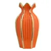 Vases Simple Vase en céramique nordique moderne ornements de galvanoplastie lumière créative artisanat de luxe salon arrangement de fleurs maison