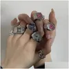 Ringe Vintage Punk Quarz Fingeruhr Ring für Frauen Männer Gothic ES Digital Elastic Stretchy Schmuck Uhr Geschenk 230407 Drop Lieferung Dh4Qa