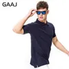 Men's Polos GAAJ 100 Cotton Polo Shirt Men Brand Shirts For Man Short Sleeve Summer Fashion Clothing Wine Blue Grey Red Navy Mens 230912