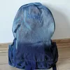 Mochila personalizada estudante universitário simples denim lona bordado nome high school schoolbags meninos meninas saco de viagem