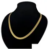 Orecchini Collana Uomo Donna Set di gioielli Oro Sier Colore Bracciale Curb Tessitura cubana Catena del serpente 2021 Set di consegna all'ingrosso Otjq0