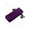Smycken påsar väskor 5 st/lot rec form veet 7.5x18 cm kosmetisk läppstift förpackning lila och svart dstring väska droppleverans förpackning d dhsm3