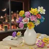 Blöcke Blumensträuße Pflanzen Bausteine Sonnenblume Rose Narzisse Tulpe Lila Gänseblümchen Lotus Nelke Montage Mädchen Spielzeug 2023 R230913