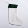 Sublimation Weihnachtsstrumpf leer Halloween Dekoration Süßigkeiten Socken Santa Strumpf Geschenktüte Wärmeübertragung Druck Festival Ornamente Baum Anhänger G0913