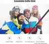 Selfie Monopods Camnoon Draagbare Selfie Stick Koolstofvezel Stand Camerabeugel 14 inch Schroefbevestiging 455cm280cm 179in110in Verstelbare lengte CompatiblL20309013