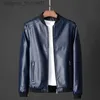 Fourrure pour hommes Fausse fourrure Vestes pour hommes Veste en cuir Bomber Moto Hommes Biker PU Baseball Grande taille 7XL 2022 Mode Causal Jaqueta Masculino J410 L230913