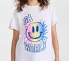 Camiseta para mujer Gann Mujeres Diseñador de diseñadores Camas de playa Versátiles Smiling Little Little Rabbit Fait estampado Casual holgazan de mujeres Top de verano