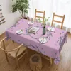 테이블 천 컬러 라벤더와 나비 식탁보 직사각형 유유 방전 꽃 부엌을위한 식물 덮개
