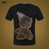 NOUVEAU STYLE Phillip Plain Hommes T-shirts Designer PP Crâne Diamant T-shirt À Manches Courtes Dollar Ours Brun Marque Tee Haute Qualité Crânes T-shirt Hauts SP2095