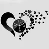 Pocket Watches Wall Quartz Clocks Acrylic Material Europe Style Hearts Decoration For Living Room Diy Mirror Sticker