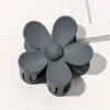 Women Flower Shaped Clip Plastic Hairpin Frosted Hair Clip Candy Colors Buckle Bath Ponytail Holder Girls Hair Accessories