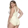 Women's Shapers Firm Plus Size Trainer For Women Lace Slimming Bodysuits Tummy Control Push Up Super Zipper Three Layer Shapewear