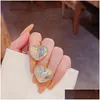 Mermaid Pearl Heart Earrings Lucky Charm Light Luxury Senior Love Ear Studs Accessories Large Attractive Woman Valentines Drop Delivery