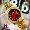 Populaire Unsiex Dames Heren Liefhebbers Horloge Luxe Mode Kleurrijke Kristallen Diamanten Ring Klok Quartz Uurwerk Business Casual Polshorloge Montre De Luxe Geschenken