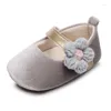 Chaussures pour bébés filles, chaussures plates antidérapantes, motif floral, robe de mariée princesse, articles de berceau pour nourrissons