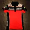 Nova equipe de ciclismo da motocicleta roupas de fábrica camisa polo lapela de secagem rápida camiseta driver versão corrida suit210t