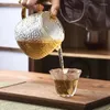 Copos de chá japonês copo mestre conjunto doméstico simples pequeno grosso martelo padrão teacup vinho claro único