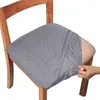 Cadeira cobre capa assento impermeável sala de jantar spandex cores sólidas removível lavável almofada elástica para casa el