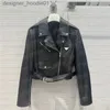 Mäns päls faux päls pu läderjackor kvinnor designer beskurna rockar cool tjej motorcykeljacka hiphop streetwear l230913