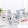 Festa Favor Personalizado Metal Desktop Reading Rack Dobrável Stand Qualquer Padrão A4 A5 A6 Armazenamento Termina Acessórios de Mesa Atacado Drop de Dhggr