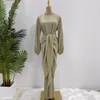 Roupas étnicas Muçulmanas Moda Roupas Mulheres Abaya Dubai Árabe Manga Longa Maxi Vestido Envoltório Saias Jilbab Hijab Robe Turquia Caftan Abayas