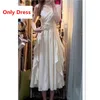 Çalışma Elbiseleri 2023 Kadın Peri Beyaz Fırfır Elbisesi Lady Tatlı Garikçilik Dinek İnce Örgü İki Parça Set Parti Elbise Kadın