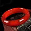 Bracelets en agate rouge sculptés à la main, bijoux naturels