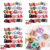 Headwear Hair Accessories 60 Pcs Lots Vintage Scrunchie Pack Stretchy Women Elastic Bands Girl Rubber Clips Ties Tail Holder 230313 Dr Dh5Ha