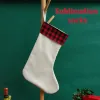 Sublimation Weihnachtsstrumpf leer Halloween Dekoration Süßigkeiten Socken Santa Strumpf Geschenktüte Wärmeübertragung Druck Festival Ornamente Baum Anhänger G0913