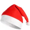 パーティーハットレッドサンタクロースハットトラはソフトプラッシュクリスマスコスプレXMS装飾ADTSキャップキッズまたはADTヘッド周囲サイズ56-58cm WH DH0TC