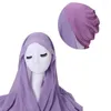 Diseñador de ropa étnica Hijabs instantáneos Mujer musulmana Sombrero Bonnet Hijab Bufanda de gasa Turbante Pañuelo en la cabeza Envoltura para mujeres Gorro interior Ramadán