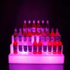 Casier à vin de table LED rechargeable à changement de couleur 3 niveaux étagère de bar porte-bouteilles support de gloire présentoir étagères à alcool 258N