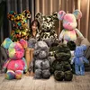 Plush Dolls Candy violence dazzle colorful tide play bear plush toy tie-dye rainbow doll plush toy pillow birthday gift home decoration Q230913