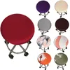 Chair Covers 1pcs Round Cover Floral Printed Bar Stool Multicolor Elastic Seat Home Decoration Case Chairs Slipcovers