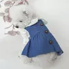 Vêtements de chien mignon ours Denim robe printemps été vêtements pour animaux de compagnie pour petits chiens chats doux broderie Jean jupe vêtements