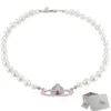 Лаковое ожерелье Сатурн, теннисное ожерелье с жемчугом и бисером, бриллиантами, женское винтажное модное ожерелье с коробкой265H